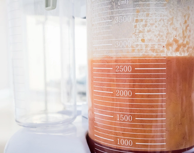 Container showing fat removed during vaser liposuction procedure